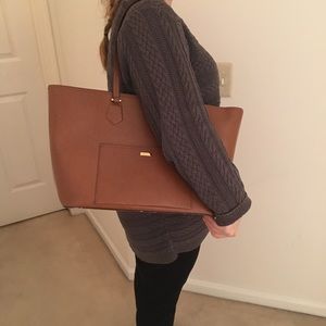 Ralph Lauren tan leather tote
